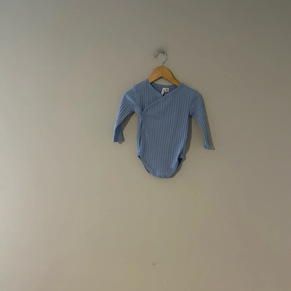 ADD ON FOR $14 Jamie and Jack‎ blue kimono-style bodysuit 12-18M- Zara H&M